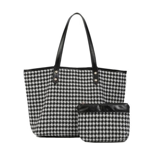 Black Birds Pattern Tote Handbags for Women Shopping Purses Hand Bags with a Small Interior Bag 2024 Ladies High-capacity Simple