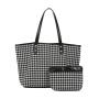 Black Birds Pattern Tote Handbags for Women Shopping Purses Hand Bags with a Small Interior Bag 2024 Ladies High-capacity Simple