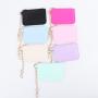 Keymay RTS Fast Shipping DIY Personalized Chenille Letter Patch Gold Zipper Nylon Keychain Wallet Wallet Card Holder Coin Purses