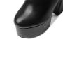 2023 Bottes Femme Fashion Designer Ladies Round Toe Super High Chunky Heel Short Boots Women Thick Platform Ankle Booties