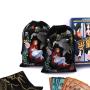 Factory Custom Black Velvet Material Tablecloth Tarot Bag Hot Stamping Drawstring Dices Poker Card Dust Pouch