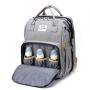KBW369 New Fashion Mummy Bag Folding Cot Mother and Baby Backpack Large Capacity Handheld Bottle Nappy Shoulder Mother Bag