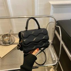 Embossed Wave Plaid Bags Women Handbags Ladies Pure Color Bags For Women Pu Leather Womens Shoulder Bags