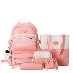 KBW614 Hot Sale Five-piece Bag Shoulder Bag High Quality School Bag Fashion Travel Laptop Backpack Customised