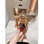 Hot girl super star clutch bag evening bags metal star shape shiny clutch purse bag with chain for women