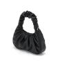 2024 Ruched Folds Elegant Design Genuine Leather Shoulder Handbags Fashion Ladies Cloud Purse Bag Wholesale