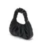 2024 Ruched Folds Elegant Design Genuine Leather Shoulder Handbags Fashion Ladies Cloud Purse Bag Wholesale