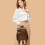 Realer Backpacks Women's vintage backpack 2021 new leather ladies bag pack fashion waxy cow genuine leather school bag for women