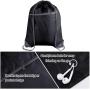 Gelory Custom Logo Sports Gym Cinch Backpack String Tote Bag Bulk Drawstring Backpack Bags with Zipper Pocket and Headphone Hole
