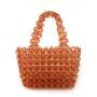 2024 Spot Green Acrylic Crystal Beads Handmade Beaded Bag Simple Women's Resin Beaded Bag Handbag