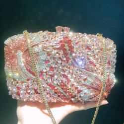 2024 new Handbag Crystal Bags Evening Dinner Shoulder Bag Flower Clutch Purse Party Bag