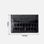 Personalized luxury genuine embossed crocodile pattern leather women men Custom logo Slim Minimalist credit card holder wallet