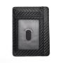 CUIKCA RFID Blocking Carbon Fiber Pattern PU Leather Wallet Purse Unisex Driver's License Card Holder Business ID Bank Card Case