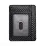 CUIKCA RFID Blocking Carbon Fiber Pattern PU Leather Wallet Purse Unisex Driver's License Card Holder Business ID Bank Card Case