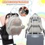 LOVEVOOK Flap Multipurpose Diaper Bag for Baby Waterproof Travel Baby Bag for Mom with Changing Pad Diaper Bag Mommy Backpack