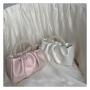 HR104 New Fashion Simple Women's Handbag For Banquet PU Beading Folded Cloud Small Square Bag Elegant Portable Crossbody Bag