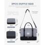 LOVEVOOK 3pcs/set Fashion Luxury Large Leather Duffle Weekender Bag Waterproof Sports Gym Custom logo Travel Bag for Men Women