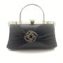Wedding Fashion rhinestone evening purse luxury new design satin fabric crystal clutch bag elegant banquet clutches