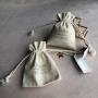 Cheap Custom Printed Promotional Muslin Cotton Drawstring Bag With Paper Tag