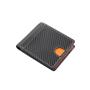 Front Pocket Bifold RFID  Mens Slim Carbon Fiber Leather Wallet with Flip Up 2 ID Window