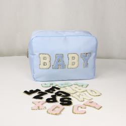 Keymay Bag Women Waterproof Nylon Fabric Toiletry Bag Custom Embroidered Personalized Cosmetics Makeup bags