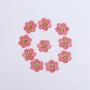 Keymay RTS Stock Low MOQ High Quality Multi-color Cute Smiley Daisy Self Adhesive Stick on Flower Embroidery Patches