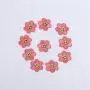 Keymay RTS Stock Low MOQ High Quality Multi-color Cute Smiley Daisy Self Adhesive Stick on Flower Embroidery Patches