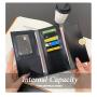 HR546 Women's Long Buckle Wallet Fashion Girl PU Fashion Wallet Horizontal Square ID Card Holder Contrasting colors Coin Purse