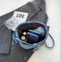 ZR788 Women's Bags Fashion PU Girl Retro Small Square Bag Simple Button Shoulder Lady Crossbody Phone Bucket Bag Female Party