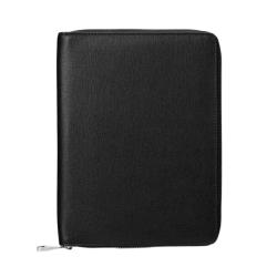 Vegan leather zipper card holder folio customized leather gift zipperd padfolio