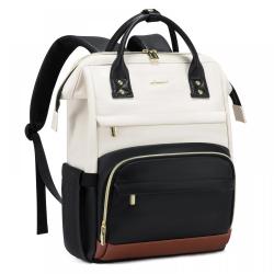 LOVEVOOK womens large capacity leather backpack laptop office bag for women waterproof custom student school travel backpack