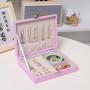 ZX073 Classy PU Leather Jewelry Organizer Display Box Travel Jewelry Case Boxes Ring Necklace Jewelry Holder For Women And Girl