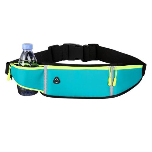 ZWY053 Marathon Tri-Compartment Water Bottle Waist Pack Polyester Lightweight Waterproof Sport Waist Bag Outdoor Running Bag