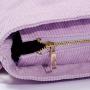 Keymay Low MOQ RTS DIY Chenille Letter Patches Fashion Cute Girls Travel Bag Corduroy Handbag Large Personalised Pink Tote Bag