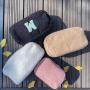 Keymay Manufacturer Custom logo Soft Fluffy Sherpa Winter Makeup Bag Teddy Travel Cosmetic Bag Teddy Pouches