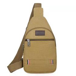 New Fashionable  Men Chest Canvas Bag Multipurpose Sports Bag With Large Capacity Pure Color Durable Cycling Bags