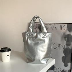 New Trendy and Fashionable Handbag High Grade Shiny Face Women's Bag, Large Capacity Soft PU Bucket Bag