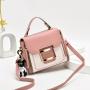 2023 New Fashion Women's Handbag Trend Pu Splicing Soft Handle Women's Car Sewing High-grade Texture Solid Color Shoulder Bag