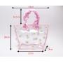 Keymay Factory Custom High Quality Women Summer Waterproof Pvc Clear Travel Bag Transparent Tote Bag Handbags Beach Bag