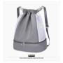 ZX055 Unisex Training Sports Separate Wet And Dry Drawstring Bags Sports Backpack Basketball Bag String Bags With Zipper Pocket