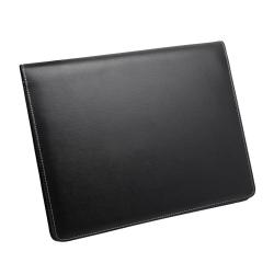 Black eco-frienly vegan leather portfolio file folder leather portfolio a4