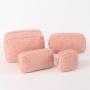 DIY Teddy Velvet Make up Cosmetic Bag Terry Plush Cashmere Fabric Colors Makeup Cosmetic Bag Customize