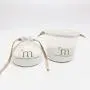 Custom Round Bottom Cotton Muslin Candle Soap Packaging Dust Bag Drawstring Natural Cotton Gift Candle Pouch