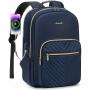 LOVEVOOK Stylish Quilted Smart school backpack with USB Port high quality waterproof business travel laptop backpack for women