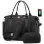 LOVEVOOK 2023 hot sale 2pcs Tote Weekender Bag Swim Gym USB Bag for Travel Sports Duffel bags with shoe compartment unisex