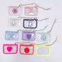 PVC Transparent Wallet Small Clear Card Holder Jelly Color Cute Clear Mini Wallet Coin Purses Boys Girl PVC Wallet Keychain