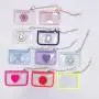 PVC Transparent Wallet Small Clear Card Holder Jelly Color Cute Clear Mini Wallet Coin Purses Boys Girl PVC Wallet Keychain