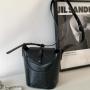 2024 New Designer High Quality Matte PU Leather Shoulder Bag Luxury Fashion Handbags Simple leather bucket bag for girl