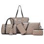 CCF88 New Trend Luxury Fashion Design Tote Bag 6pcs Handbag Sets Famous Brand Designer Ladies Purse Key Messenger Shoulder Bag