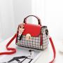 KBW045 2023 Plaid Handbag High Quality Women Bag New PU Diagonal Small Square Bag Fashion Single Shoulder Crossbody Bag